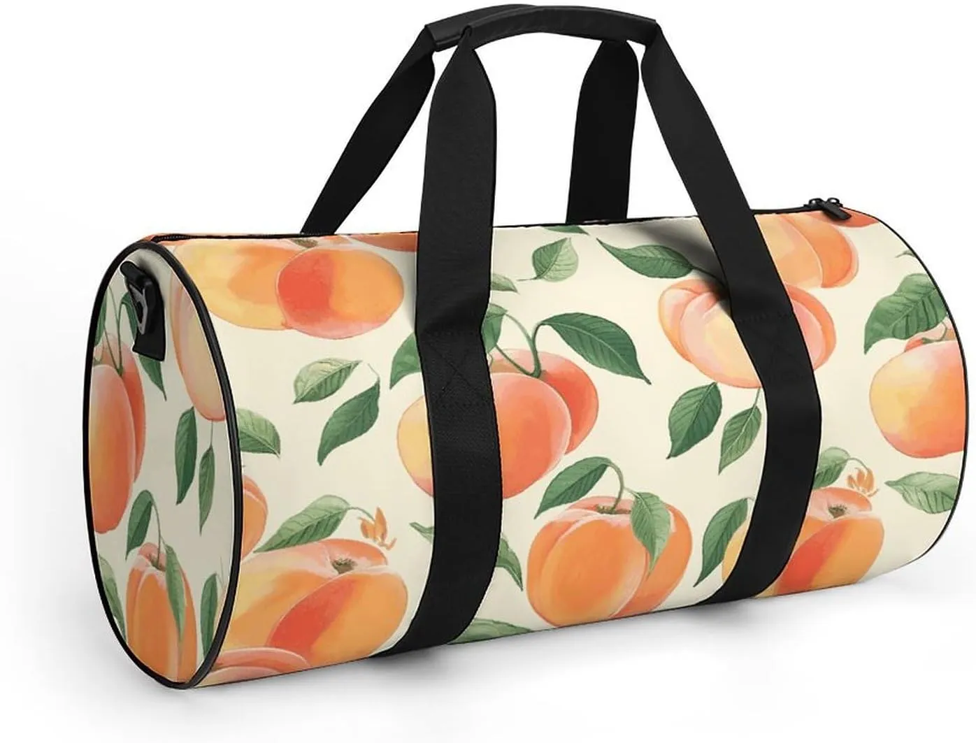 Peach Gym Bag Small Travel Duffle Bag with Compartment Carry On Weekender Bag for Women Men