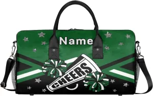 Personalized Cheer Bag Custom Cheerleader Bag with Name Customized Gym Bag Sport Travel Duffel Bag for Women, Dark Green Black