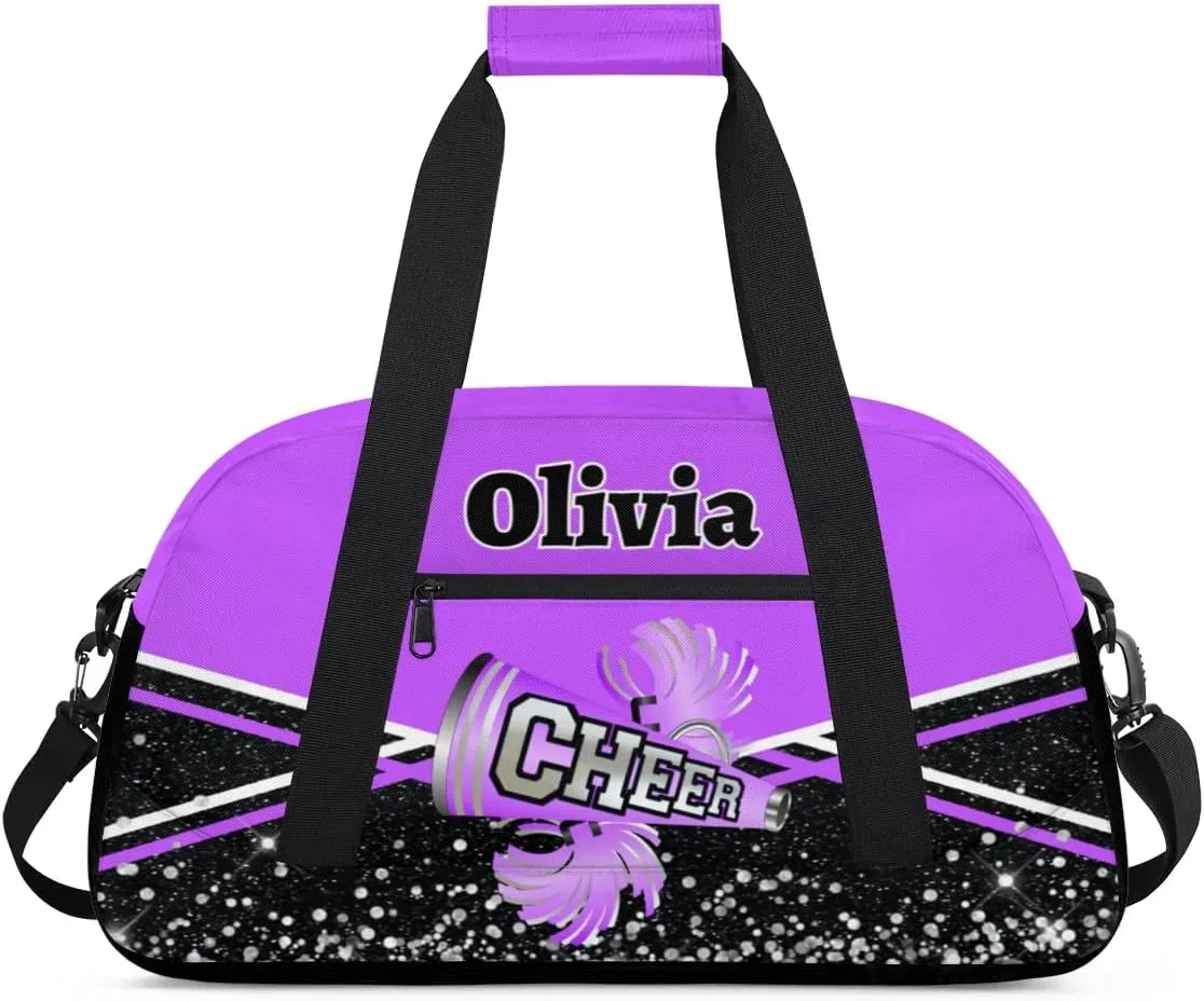 Personalized Cheer Bag Sport Duffel Bag Dance Bag for Girl Gifts, Overnight Duffel Bags Cheerleader for Kids Personalized Gymnastics Duffel Bag Cheerleading Gifts