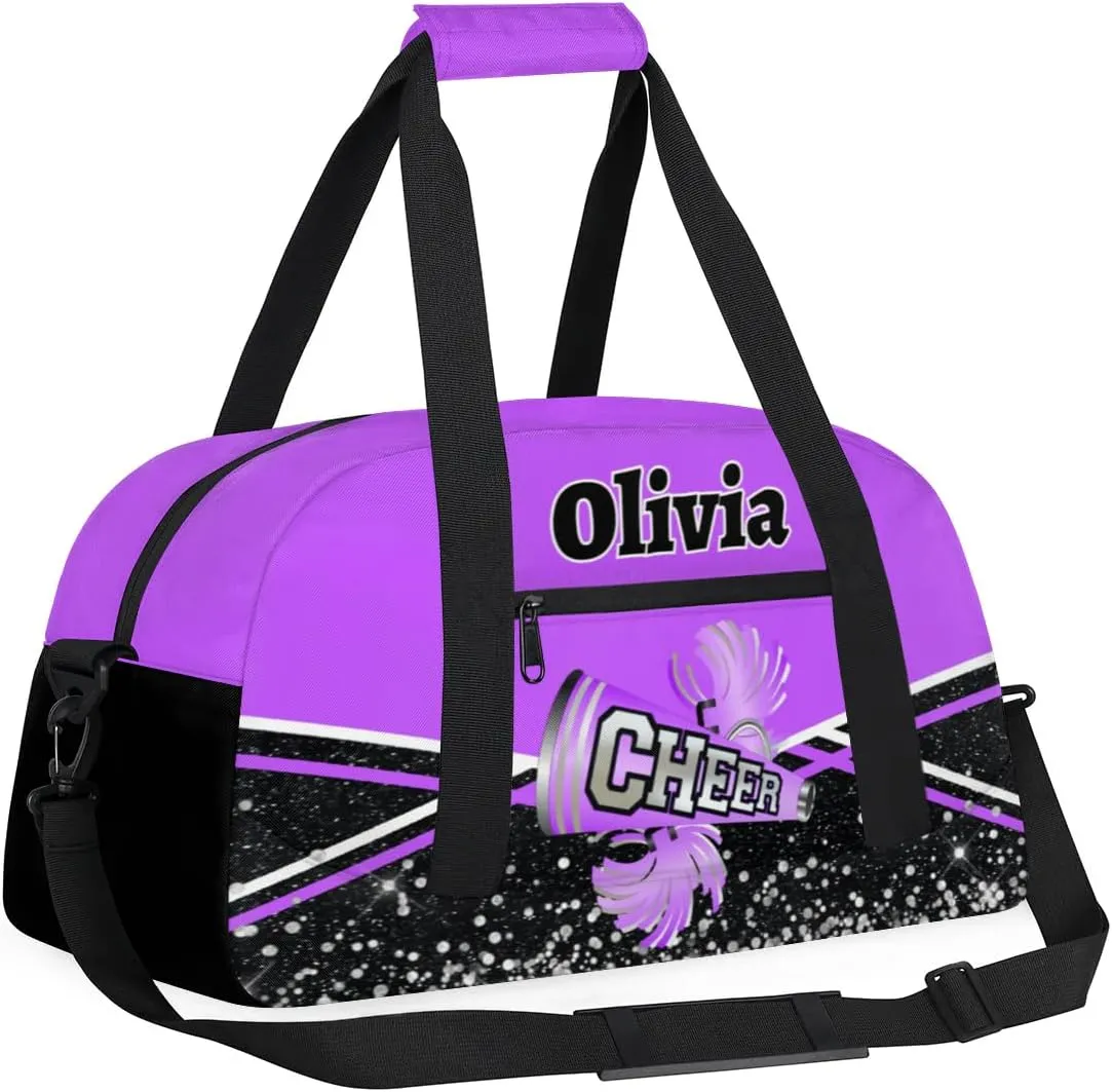 Personalized Cheer Bag Sport Duffel Bag Dance Bag for Girl Gifts, Overnight Duffel Bags Cheerleader for Kids Personalized Gymnastics Duffel Bag Cheerleading Gifts