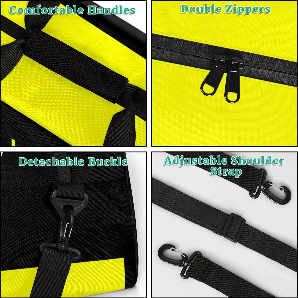 Personalized Custom Kids Duffel Bags for Boys Teen Girls, Customized Sports Gym Bag Travel Duffle Bag, Overnight Weekender Sleepover Bag, Martial Arts Taekwondo Yellow Section 41