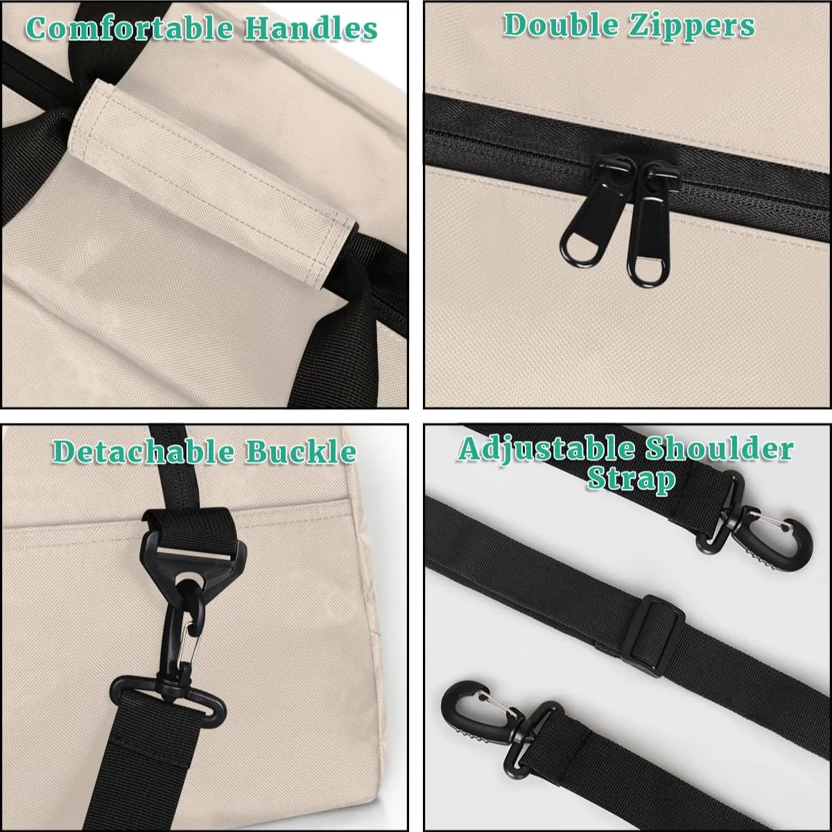Personalized Dance Gym Bag, Custom Beige with Initial Letter Sport Duffel Bag Large Compartment Cheerleaders Dance Weekender Bags Travel Bag