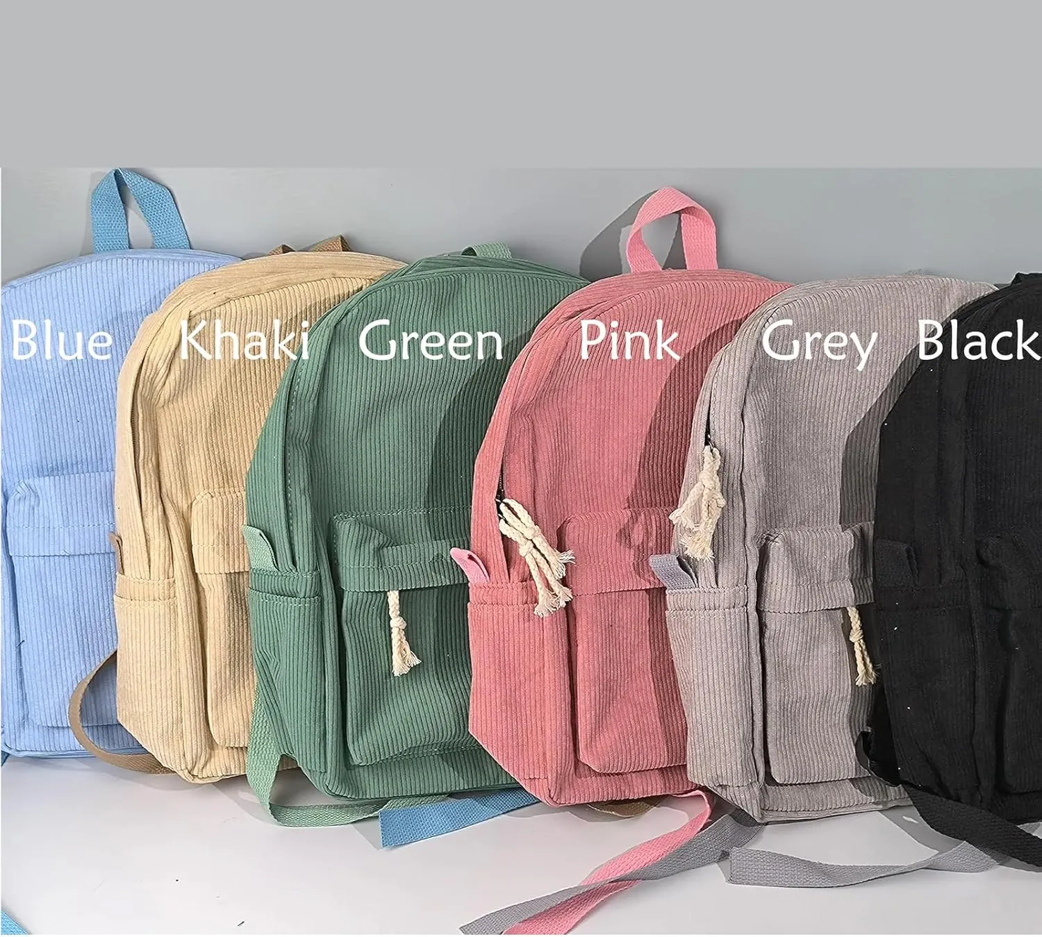 Personalized Embroidered Backpack, Custom Name Backpack, Embroidered Backpack Adult, Corduroy Backpack Kids, Blue, embroidery name