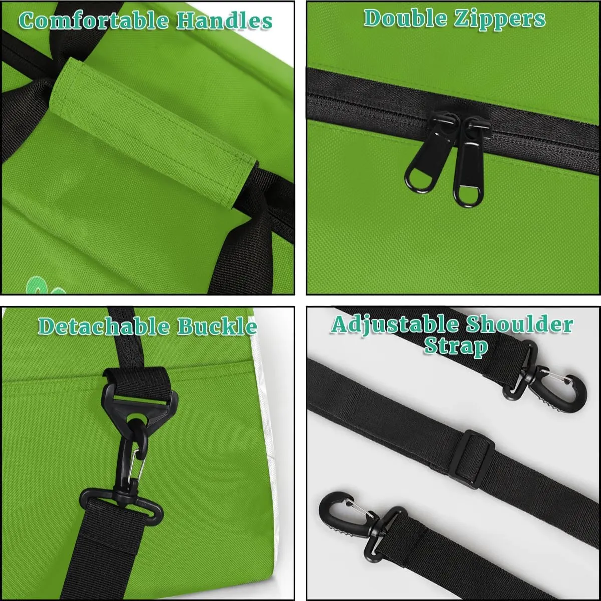 Personalized Kids Duffel Bag Shamrock Green,Custom Sport Gym Bag for Boys Girls,Weekender Overnight Bags Travel Duffel Bag,Customized Kids Gift