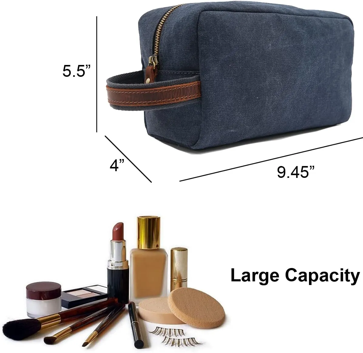 Personalized Toiletry Bags with Name & Title, Custom Dopp Kit, Embroidered Travel Toiletry Bag for Men & Women, 7 Thread Colors, Wedding Gifts for Groomsmen Proposal
