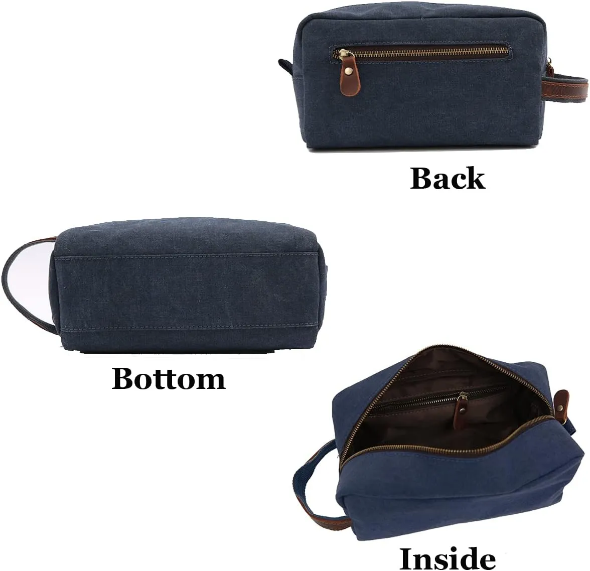 Personalized Toiletry Bags with Name & Title, Custom Dopp Kit, Embroidered Travel Toiletry Bag for Men & Women, 7 Thread Colors, Wedding Gifts for Groomsmen Proposal