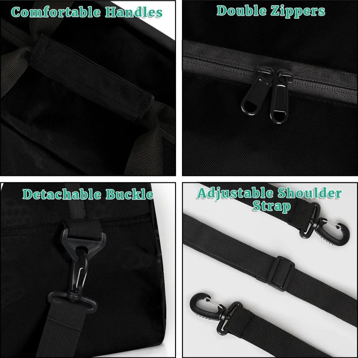 Personalized Travel Duffel Bag with Name, Custom Initial Gym Bag for Women Men, Monogram Sport Dance Ballet Bag Weekender Overnight Bag, Black