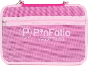 PinFolio Classic Pin Display Bag, Lightweight Sports Pin Book Designed for Storage & Easy Trading Up to 100 1-Inch Enamel Pins (Pink & Light Pink)