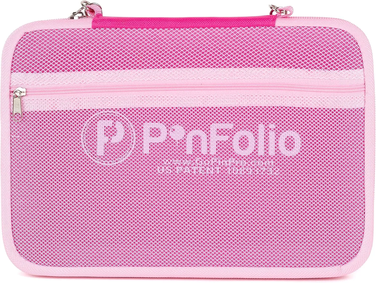 PinFolio Classic Pin Display Bag, Lightweight Sports Pin Book Designed for Storage & Easy Trading Up to 100 1-Inch Enamel Pins (Pink & Light Pink)
