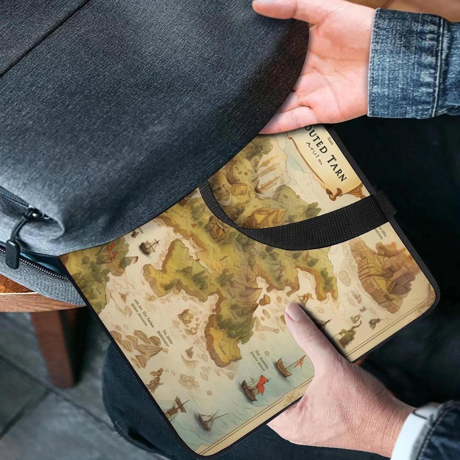Pirate Treasure Map Laptop Bag Lightweight Computer Bag Laptop Carrying Case Handbag for Work Business