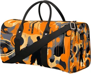 Play Basketballs Travel Duffel Bag for Women Men Waterproof Foldable Overnight Weekender Bag Large Capacity Sports Gym Bag