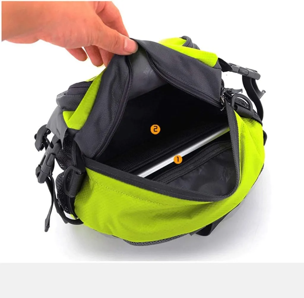 Pocket Bike Cycling Large Capacity Kettle Waist Bag Outdoor Sports Multifunction Bag Men And Women Travel Backpack(Black)