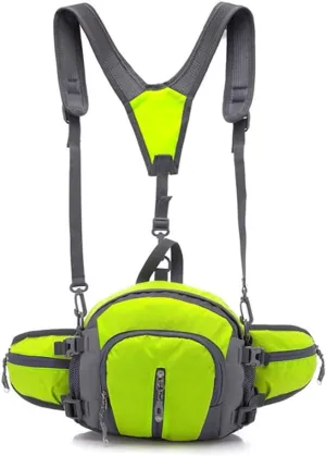 Pocket Bike Cycling Large Capacity Kettle Waist Bag Outdoor Sports Multifunction Bag Men And Women Travel Backpack(Black)
