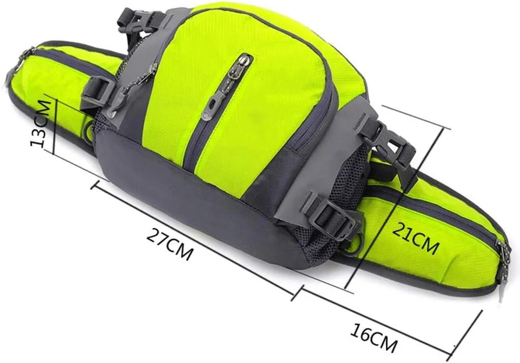 Pocket Bike Cycling Large Capacity Kettle Waist Bag Outdoor Sports Multifunction Bag Men And Women Travel Backpack(Black)
