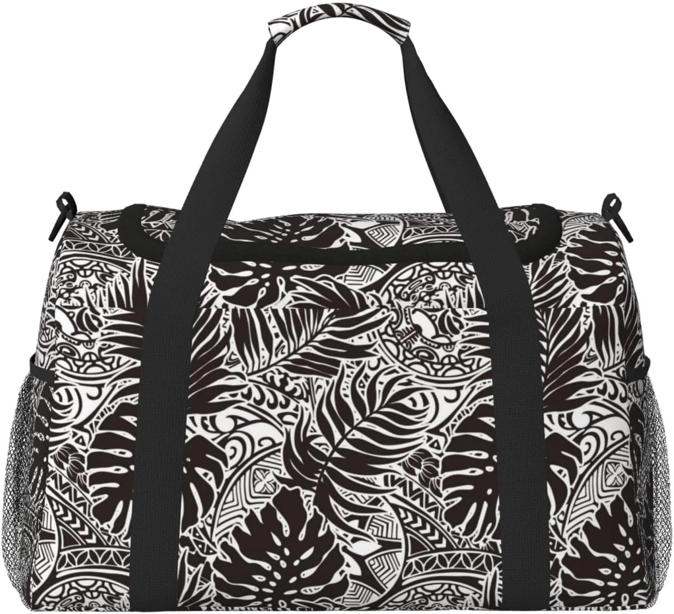 Polynesian Style With Leave Travel Duffle Bag Carry On Duffle Bags For Womens & Mens Travel Overnight Bag Tote Bag Yoga Gym Bag