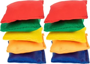 POPETPOP 10 Pack Bean Bag Toss Game Throwing Sandbag Toys for Boys and Girls Boys and Girls Sandbags Toys Portable Bean Bags Fun Party Game for Family Classroom