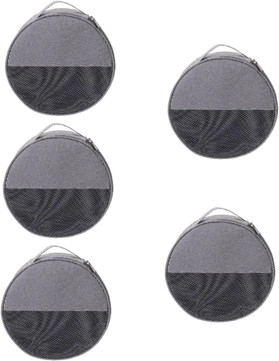 POPETPOP Outdoor Tableware Bag Canvas Bag Camping Supplies Round Plate Bag Camping Storage Organizer Outdoor