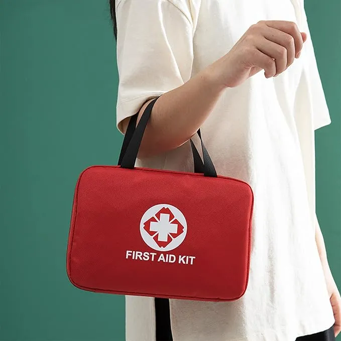 Portable Empty First Aid Bag, Waterproof Emergency Travel Pouch for Home, Office, Car, Outdoors, Boat, Camping, Hiking