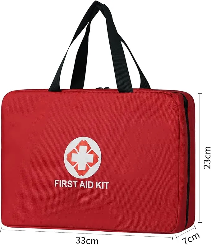 Portable Empty First Aid Bag, Waterproof Emergency Travel Pouch for Home, Office, Car, Outdoors, Boat, Camping, Hiking