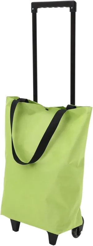 Portable Foldable Shopping Cart with Wheels Rolling Tote Bag for Women Lightweight Design for Grocery Store Trips Compact and Easy to Store