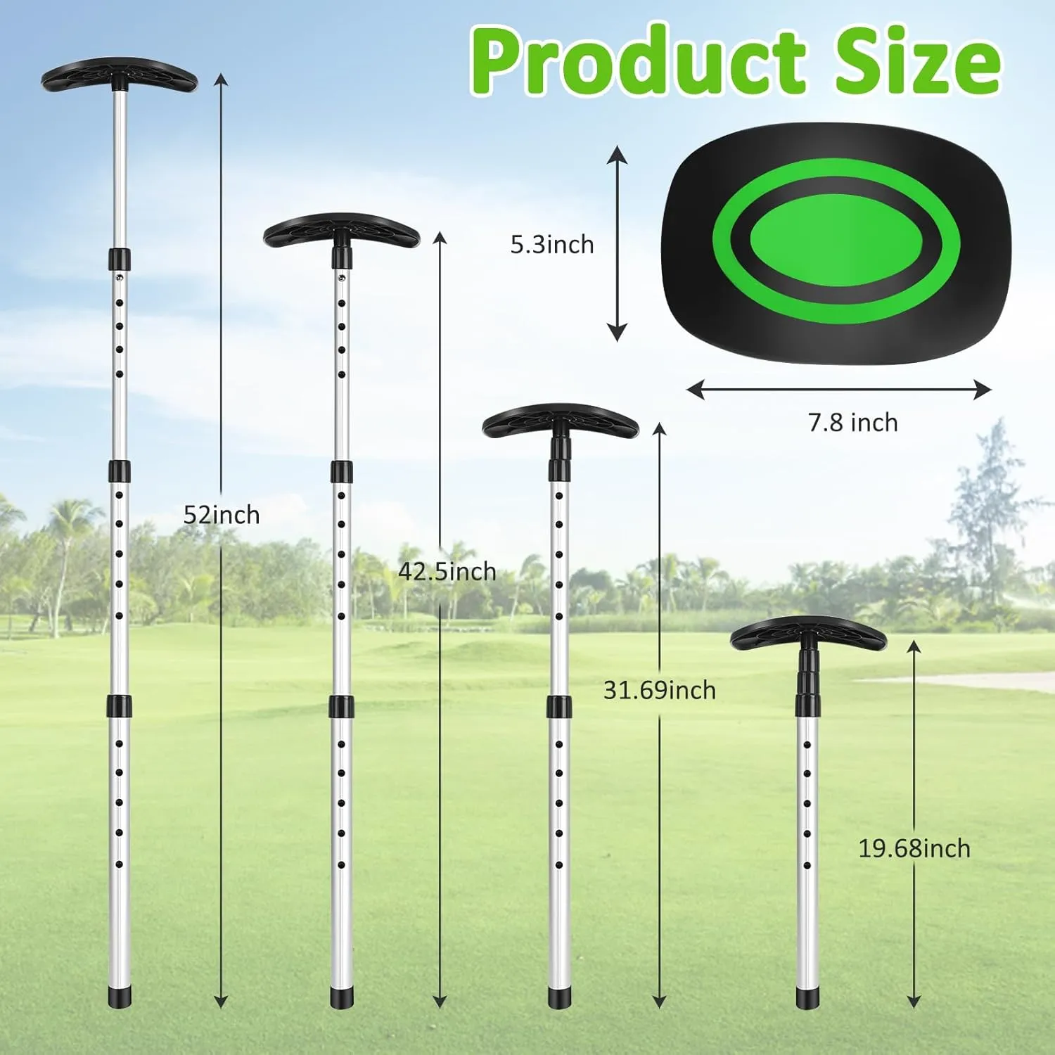 Portable Golf Travel Bag Support Pole, Umbrella Anti-Impact Support CoverProtector and Aluminum Alloy Rod, Golf Club Travel Bag Support System