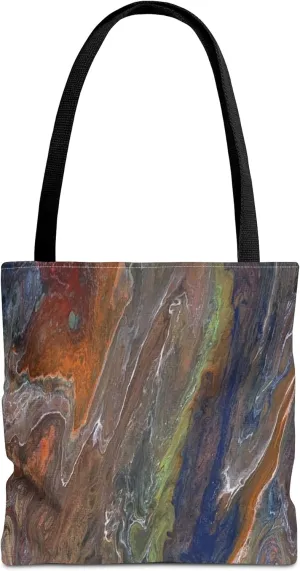 Pour Paint Tote Bag, Artistic Shoulder Bag, Creative Canvas Tote, Paint Splash Purse, Fashionable Shopping Bag