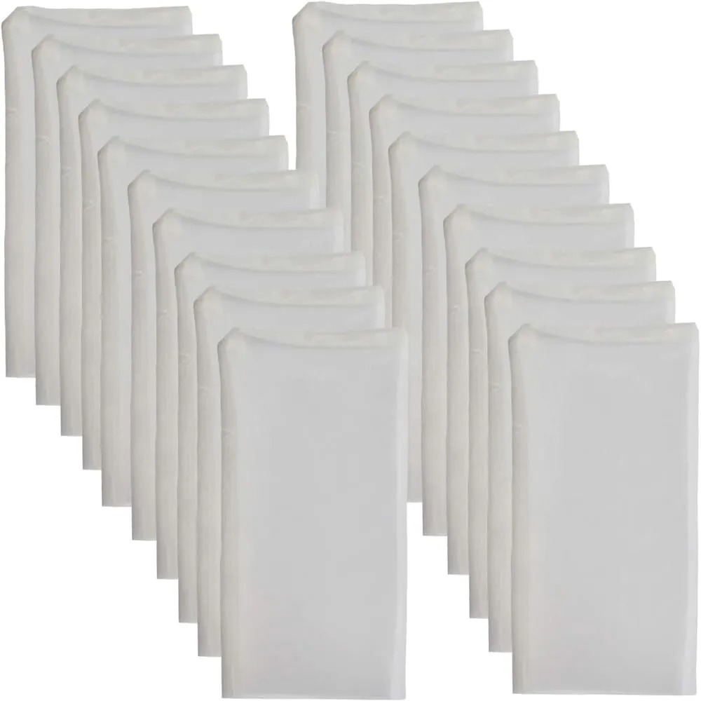 Premium Nylon Tea Filter Bags, 2" X 4", Double-Stitching, 20 Pack (160 Microns)