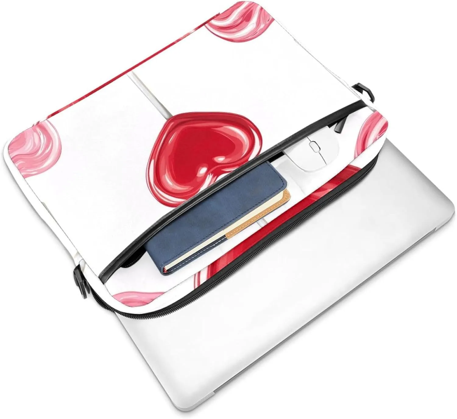 Protective Laptop Shoulder Messenger Bag Heads of Cute Raccoons in Colored Glasses Briefcase Carrying Case Sleeve
