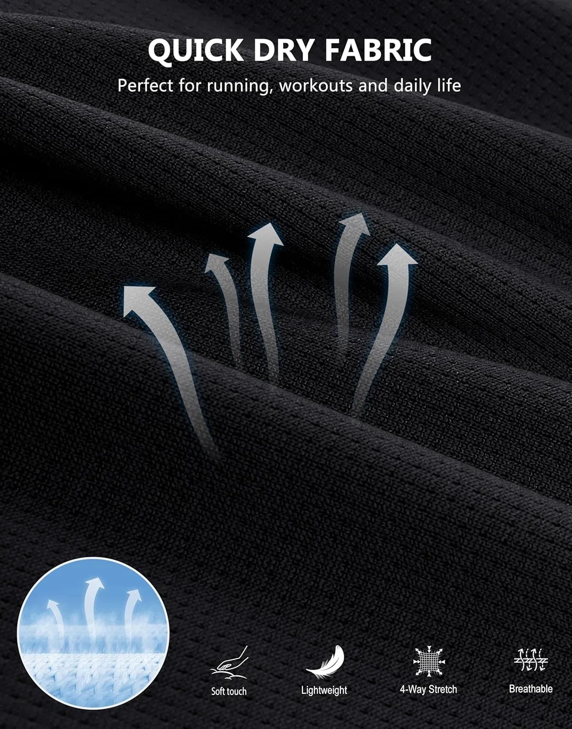 Pudolla Men's Workout Running Shorts with Zipper Pockets 5" Lightweight Quick Dry Athletic Gym Mesh Shorts no Liner