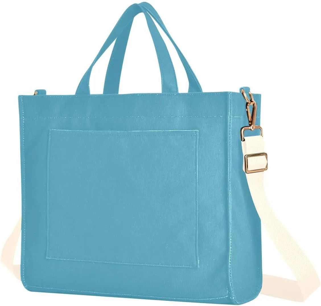 Purple Gradient Tote Purse Women, Corduroy Totes Bags for Women College Tote Bag Small Bag