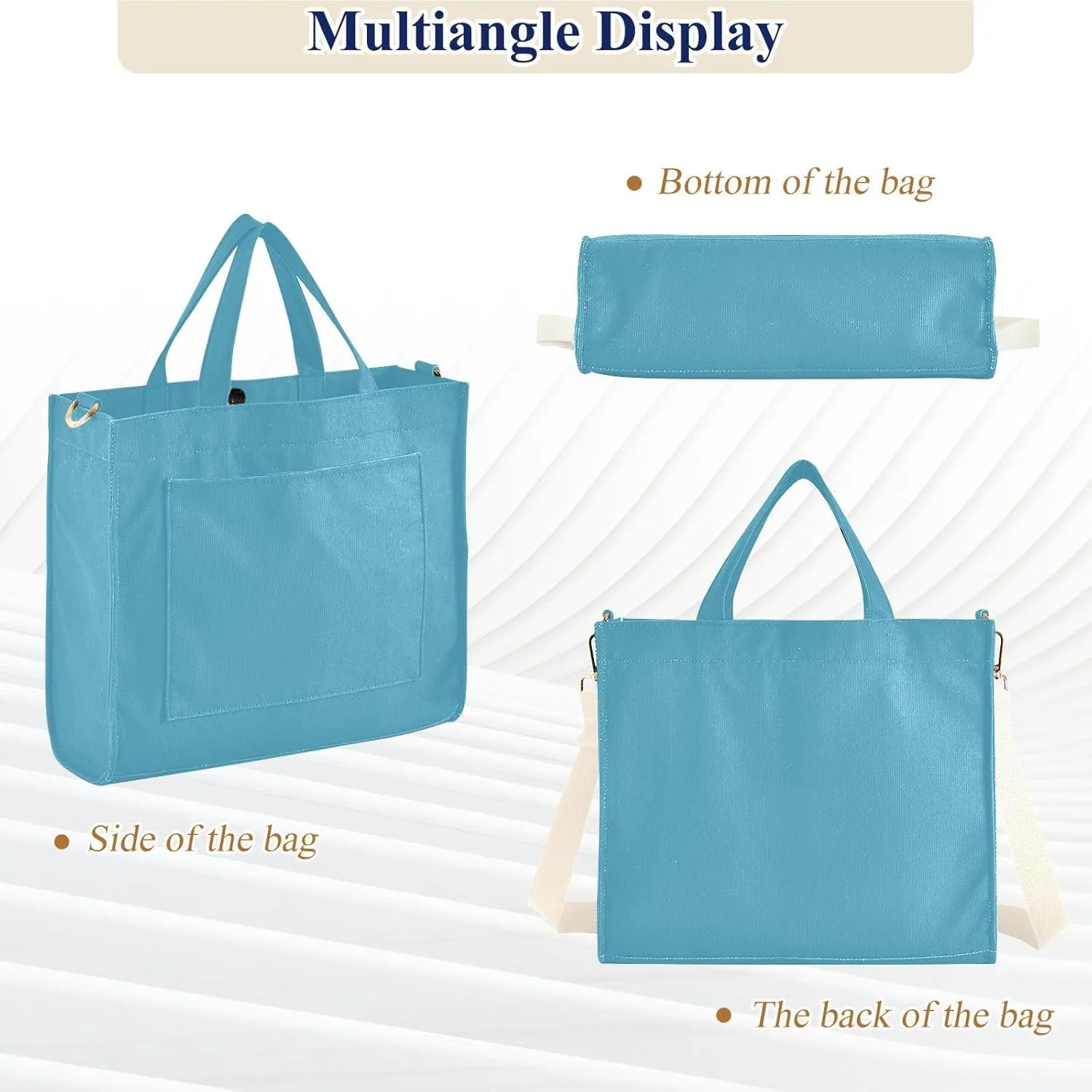 Purple Gradient Tote Purse Women, Corduroy Totes Bags for Women College Tote Bag Small Bag