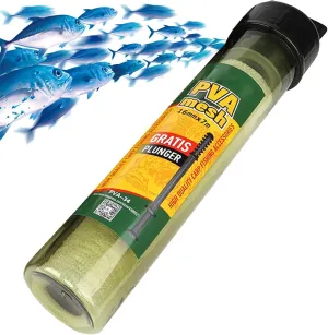 PVA Fishing Mesh - PVA Fishing Mesh Bag 7 Meter,Tackle Throwing Tool, Mesh Bag, Water Dissolving Bag for Fishing, Stocking Rigs