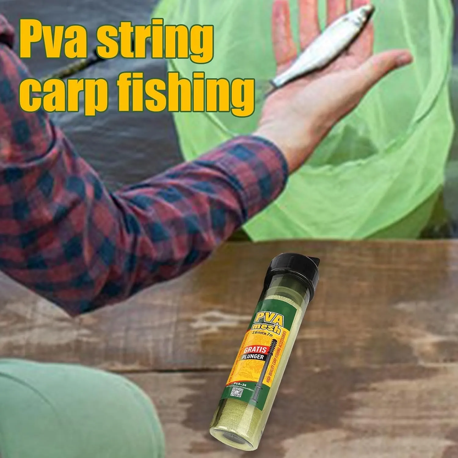 PVA Fishing Mesh - PVA Fishing Mesh Bag 7 Meter,Tackle Throwing Tool, Mesh Bag, Water Dissolving Bag for Fishing, Stocking Rigs