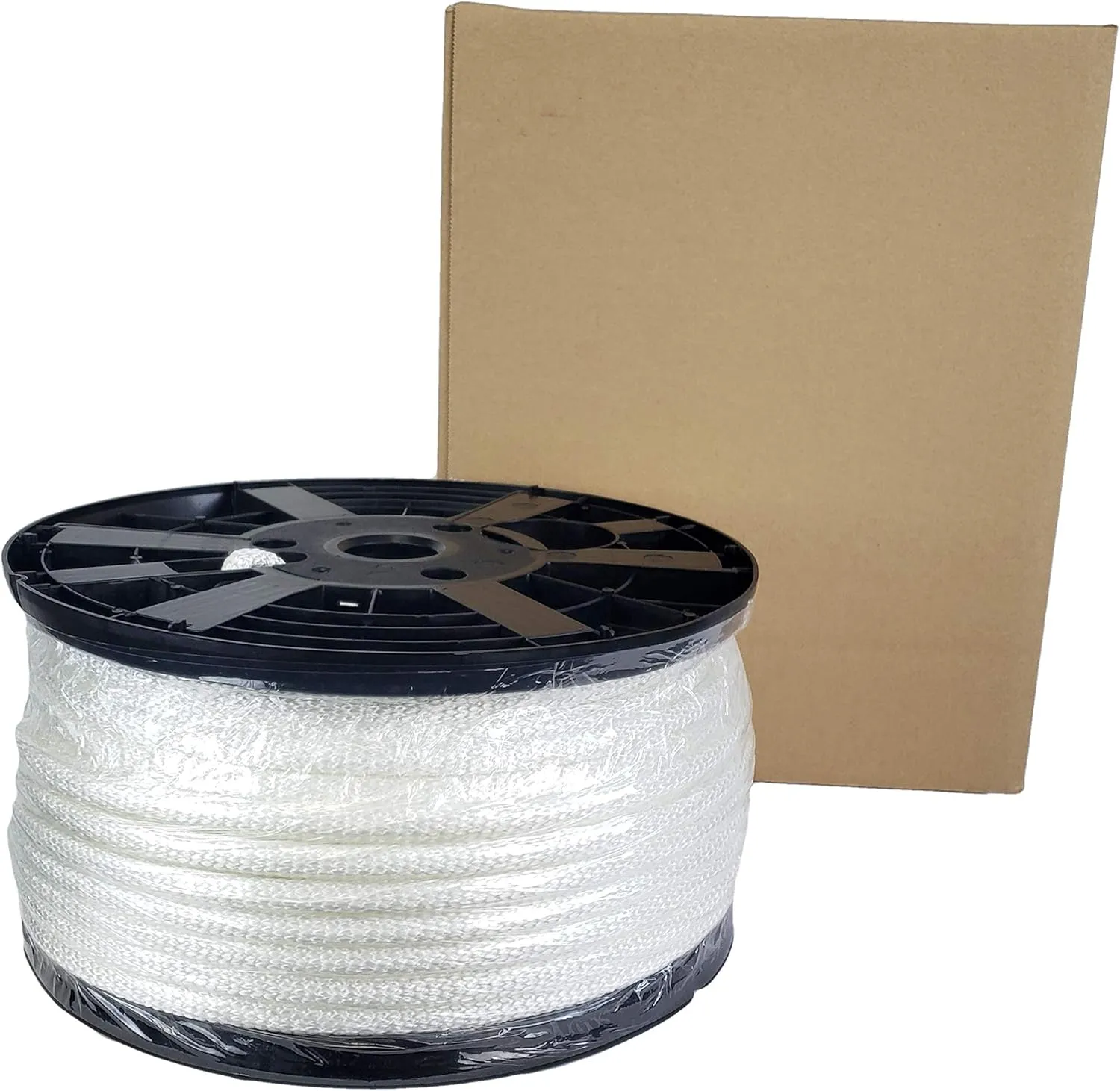 QNR 3/8 inch Knotrite Nylon Rope - 250 Foot Spool | 100% Nylon - Solid Braid - Dyeable - Industrial Grade - High UV and Abrasion Resistance