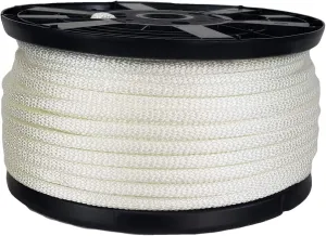 QNR 3/8 inch Knotrite Nylon Rope - 250 Foot Spool | 100% Nylon - Solid Braid - Dyeable - Industrial Grade - High UV and Abrasion Resistance
