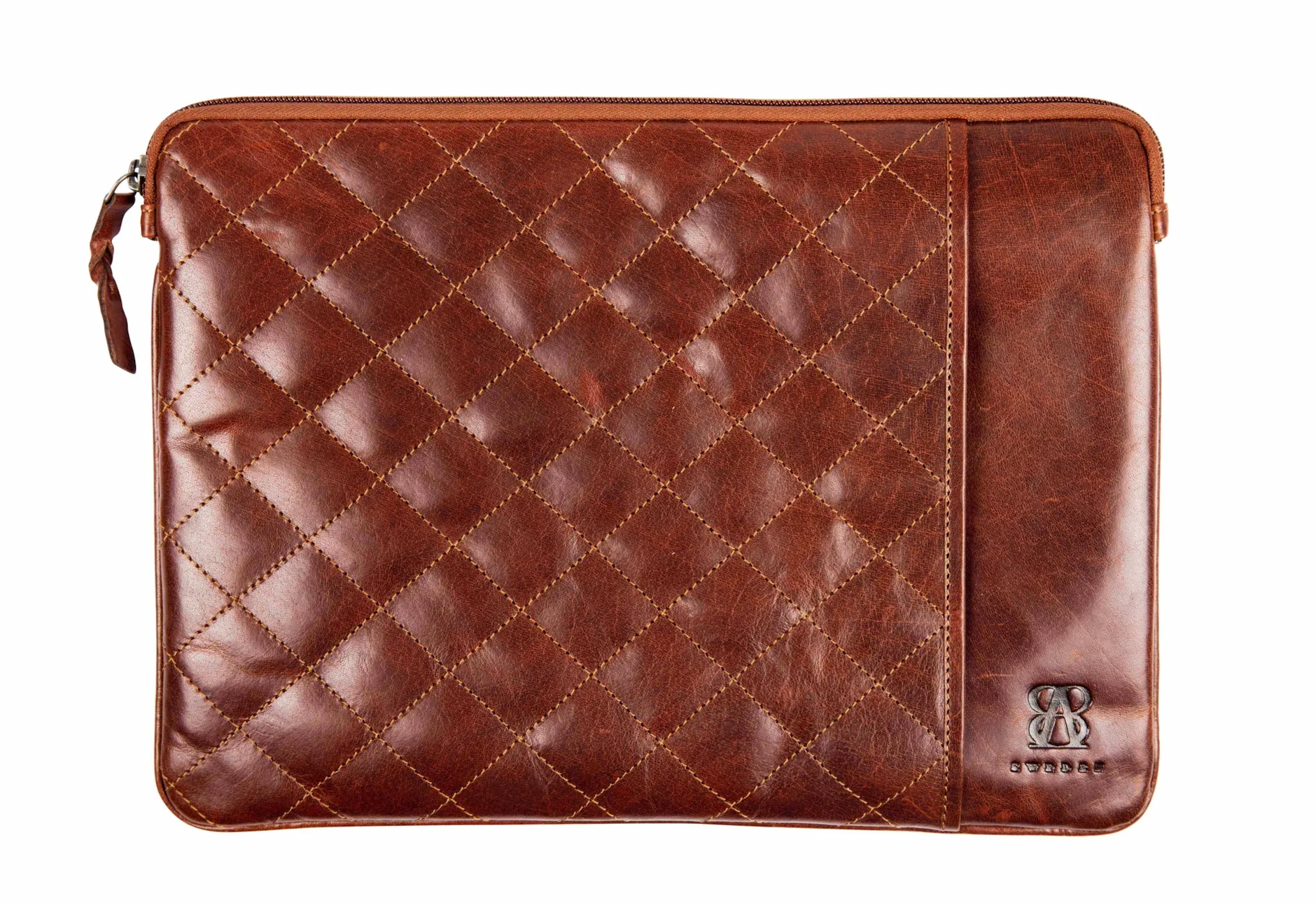 Quilted 13' Sleeve | Brown | Waxed Buffalo Leather