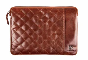 Quilted 13' Sleeve | Brown | Waxed Buffalo Leather