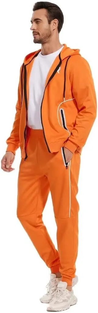 R RAMBLER 1985 Men's Tracksuit Active fashion Hoodie outifts zip sweatsuit set jogger sportswear