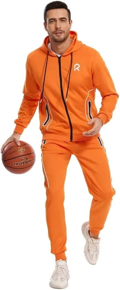 R RAMBLER 1985 Men's Tracksuit Active fashion Hoodie outifts zip sweatsuit set jogger sportswear
