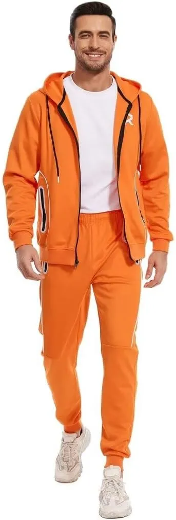 R RAMBLER 1985 Men's Tracksuit Active fashion Hoodie outifts zip sweatsuit set jogger sportswear
