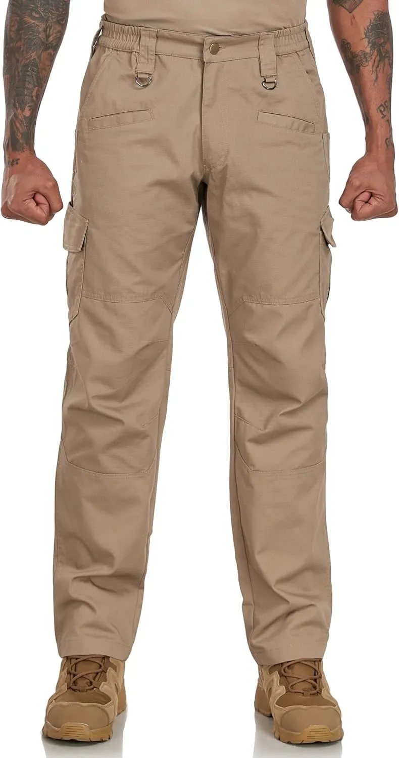 Rapoo Ripstop Water Resistant Cargo Tactical Pants for Men EDC Hiking Work Military Army Pants with 9 Pockets