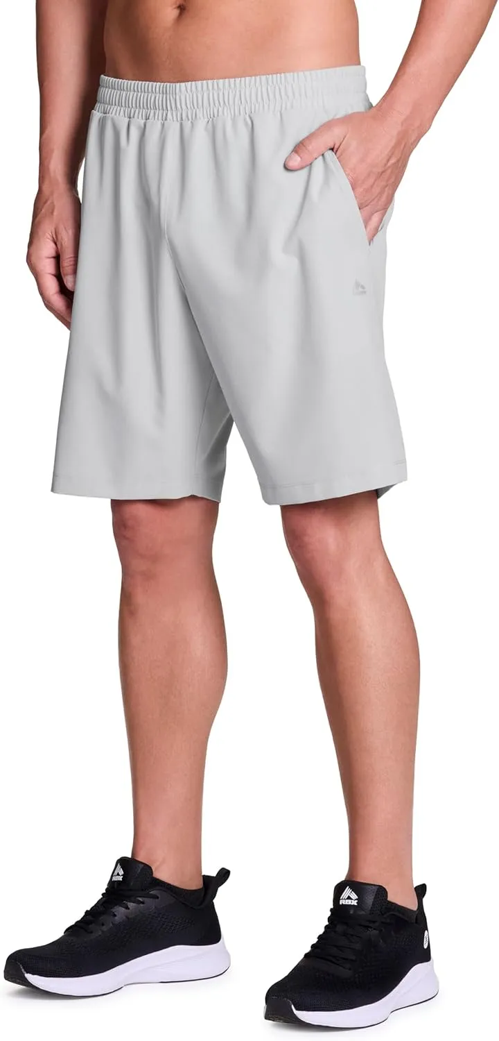 RBX Active Ripstop Shorts for Men, Quick Drying 9-Inch Inseam Workout Hiking Running Gym Basketball Shorts with Pockets