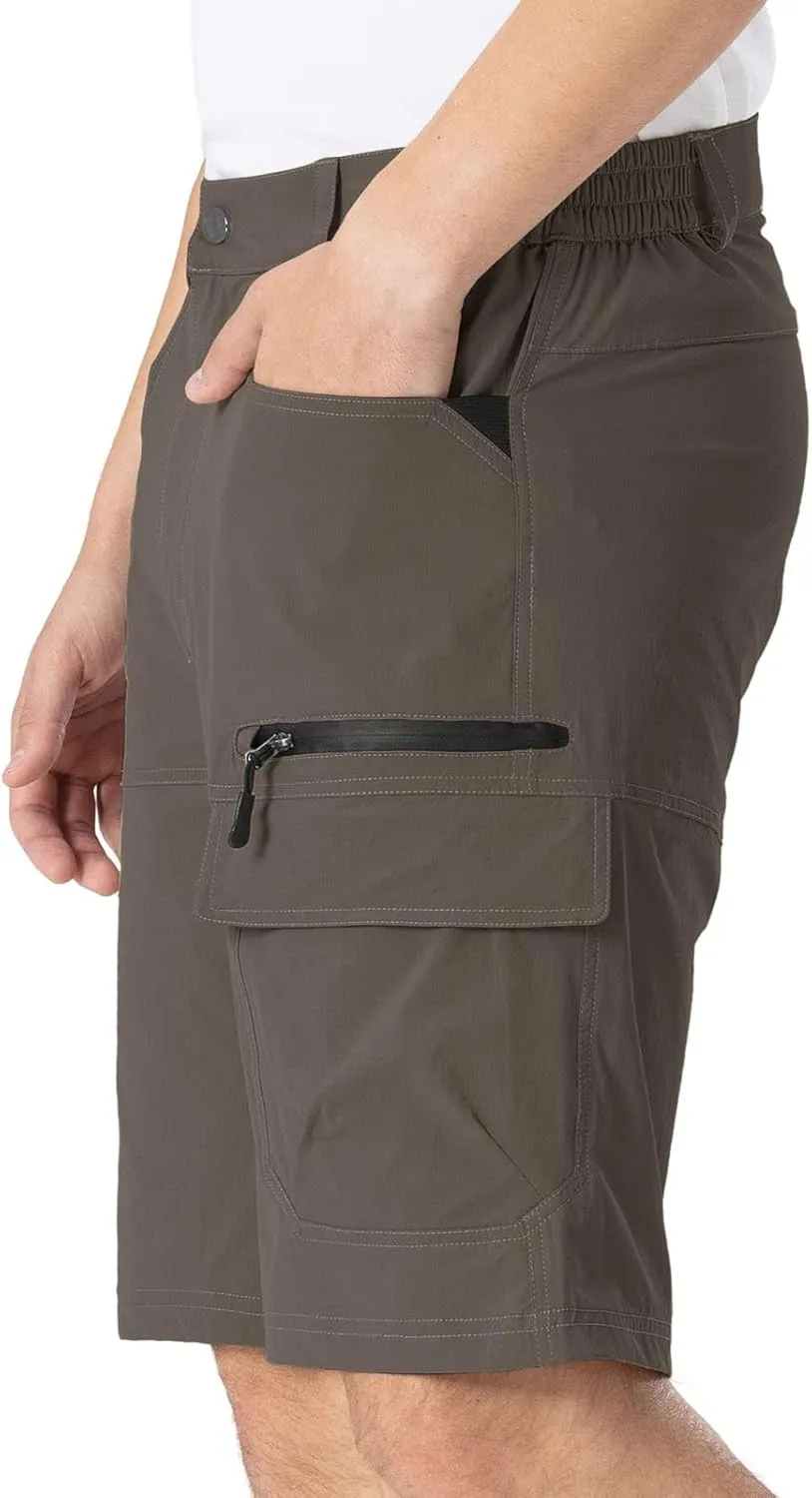 Rdruko Men's Golf Shorts Stretch 9" Quick Dry Lightweight Cargo Hiking Work Outdoor Casual Shorts 5 Pockets