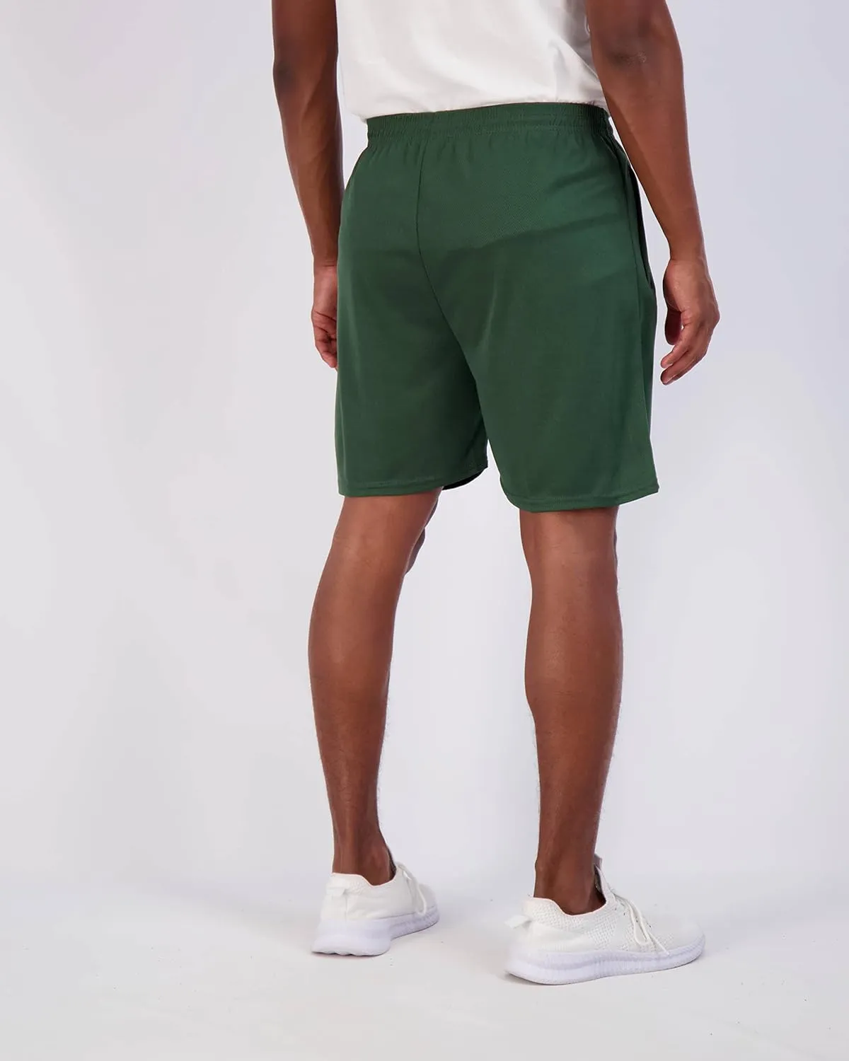 Real Essentials 4 Pack: Men's Mesh 7"/ 5"/ 3" Athletic Zipper Shorts Workout Gym Running Basketball (Big and Tall Available)