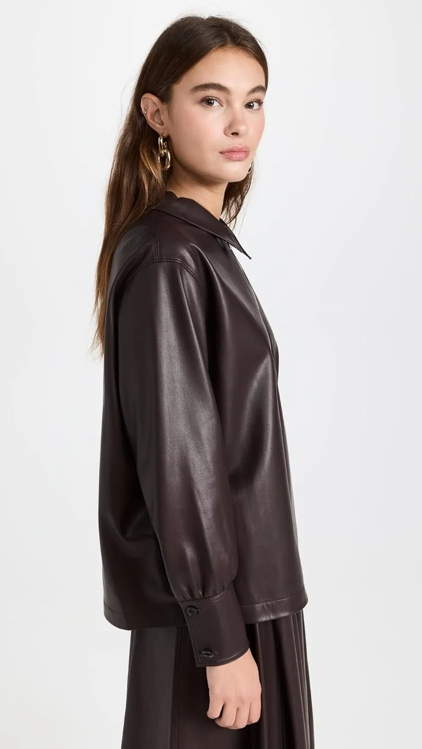 Rebecca Taylor Women's Vegan Leather Pullover