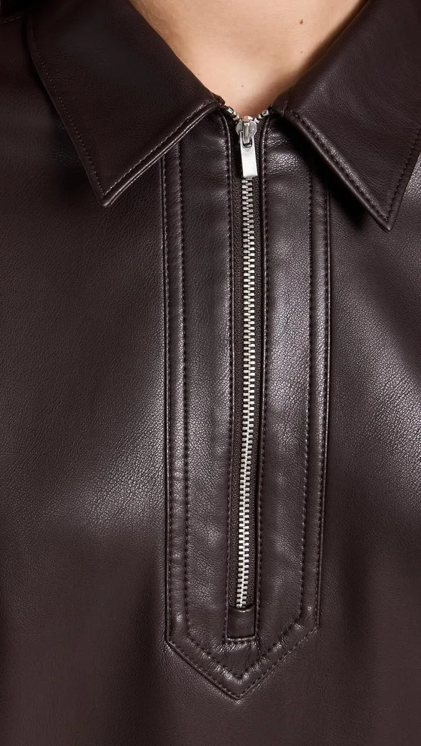 Rebecca Taylor Women's Vegan Leather Pullover