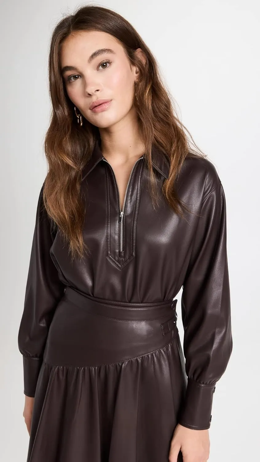 Rebecca Taylor Women's Vegan Leather Pullover