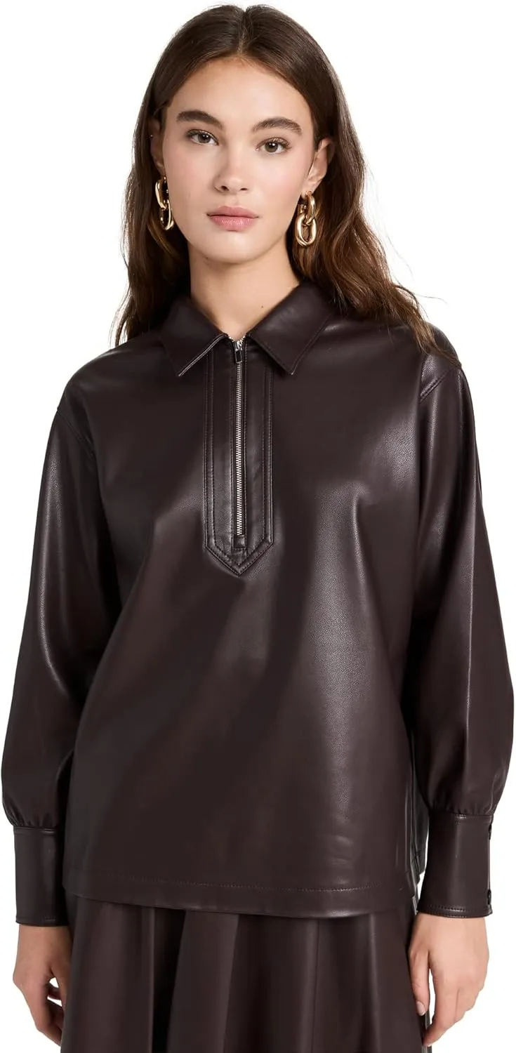 Rebecca Taylor Women's Vegan Leather Pullover