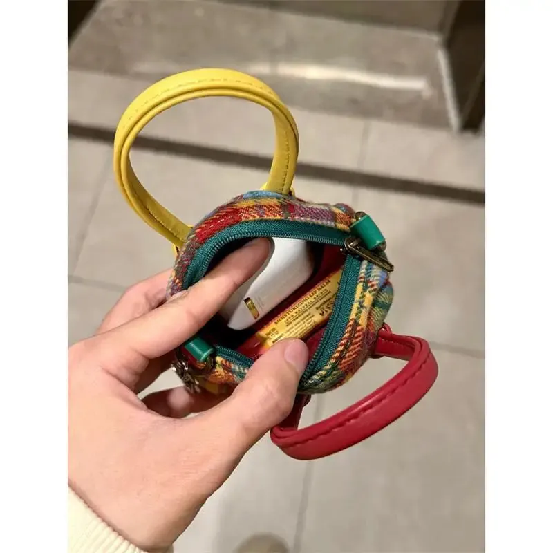 Red Plaid Mini Handbags Fashion Designer Retro Small Crossbody Bags Women's Bag Lady Shoudler Messenger Bags Cute Lipstick Pouch