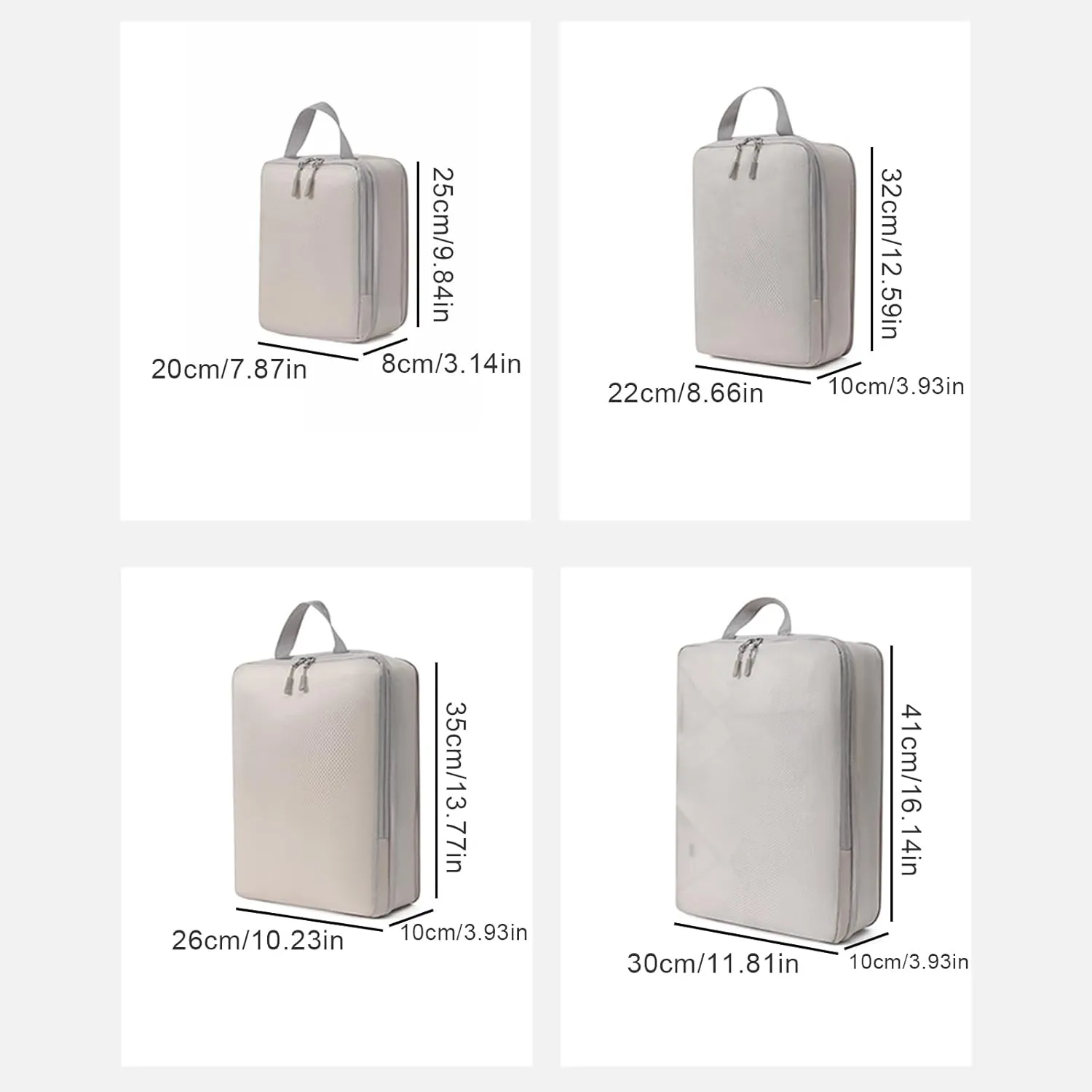 REDYY 4Pieces Compression Storage Bags and Resistant Suitcases Clothes Organizers Handbag for Home and Travel